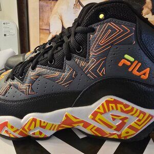Fila MB Jamal Mashburn Basketball Shoes Black Orange 1BM01742-054 Men's SZ 10.5